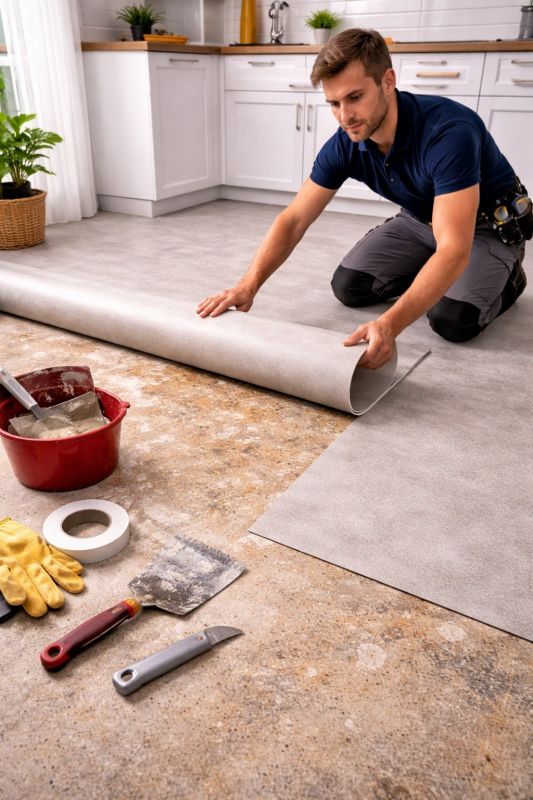 Linoleum Floor Installation in Canton, MA