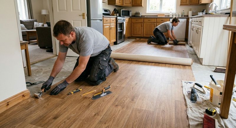 Linoleum Floor Installation in Malden, MA