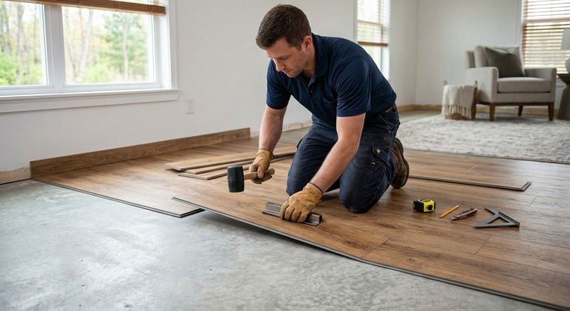 Luxury Vinyl Tile Installation in Melrose, MA