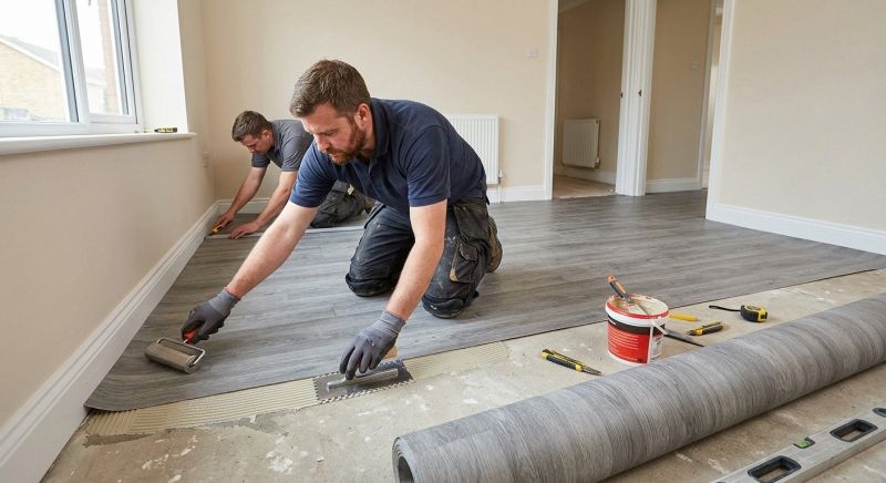 Sheet Linoleum Installation in Dracut, MA