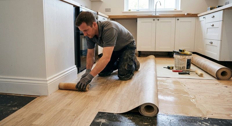 Sheet Linoleum Installation in Jamaica Plain, MA