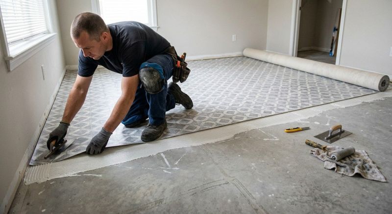 Sheet Linoleum Installation in Jamaica Plain, MA