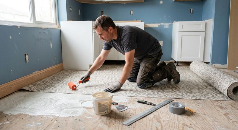 Sheet Linoleum Installation in Lowell, MA